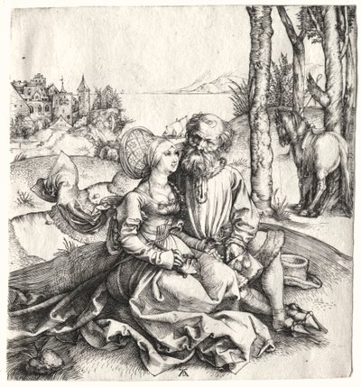 Erbjudandet om kärlek eller det illa sorterade paret, 1495-1496. av Albrecht Dürer