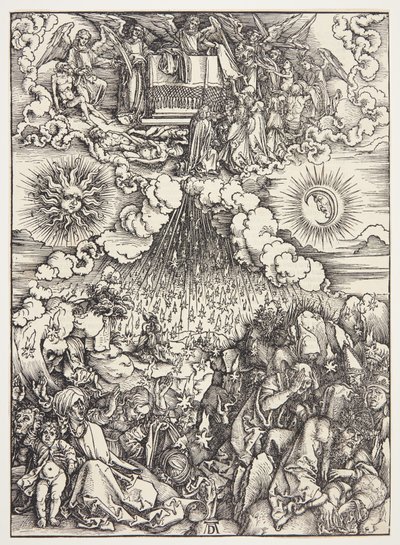 Öppnandet av det femte och sjätte inseglet av Albrecht Dürer