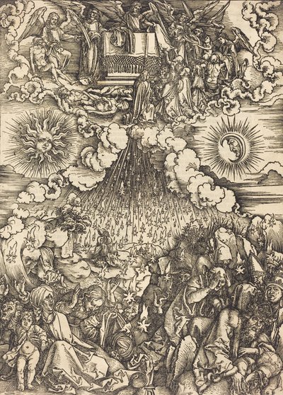 Öppnandet av det femte och sjätte inseglet, c. 1497. av Albrecht Dürer
