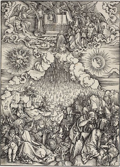 Öppnandet av det femte och sjätte inseglet, från The Apocalypse av Albrecht Dürer