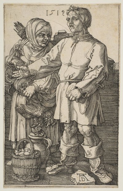 Bondeparet på marknaden, 1519. av Albrecht Dürer