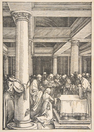 Presentationen i templet, från Jungfruns liv, ca. 1505. av Albrecht Dürer