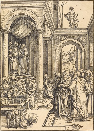 Presentationen av jungfrun i templet av Albrecht Dürer
