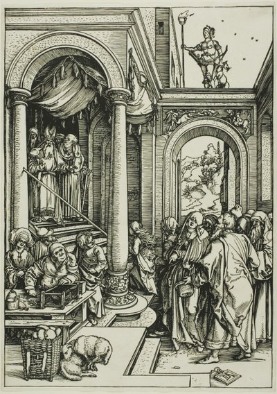 Presentationen av jungfrun i templet, från Jungfruns liv av Albrecht Dürer