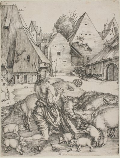 Den förlorade sonen bland svinen av Albrecht Dürer
