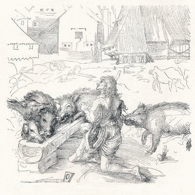 Den förlorade sonen, c1497, 1906 av Albrecht Dürer