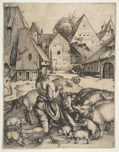 Den förlorade sonen, ca. 1496. av Albrecht Dürer