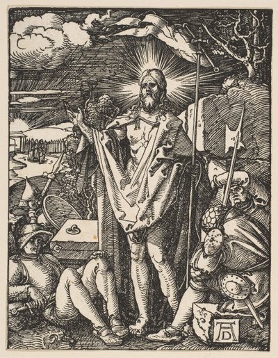 Uppståndelsen, från The Little Passion, ca. 1510. av Albrecht Dürer