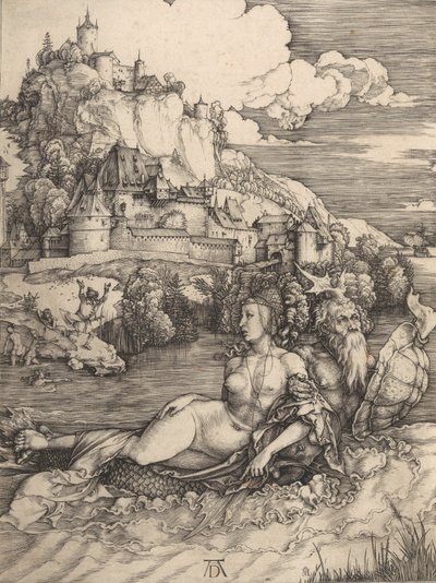 Sjömonstret, ca 1498., ca 1498. av Albrecht Dürer