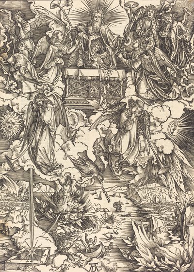 De sju änglarna med trumpeterna, förmodligen ca. 14961498. av Albrecht Dürer