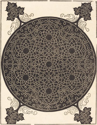 Den sjätte knuten (som kombinerar sju små system av knutar med svarta mittpunkter) av Albrecht Dürer