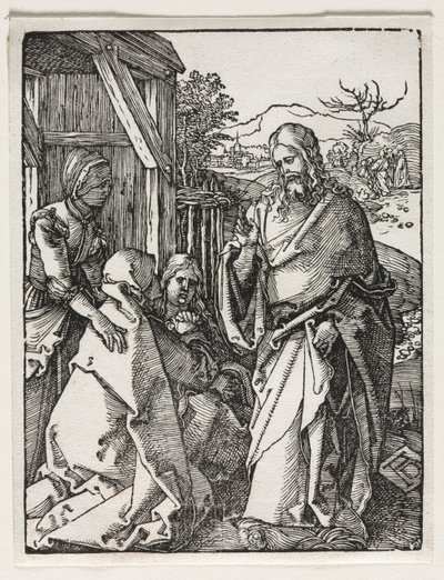 Den lilla passionen: Kristus tar avsked av jungfrun av Albrecht Dürer