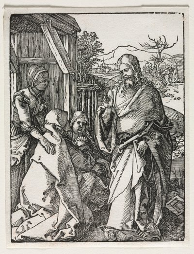 Den lilla passionen: Kristus tar avsked av jungfrun. av Albrecht Dürer
