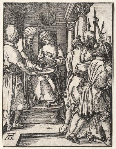 Den lilla passionen: Pilatus tvättar sina händer, 1509-1511. av Albrecht Dürer