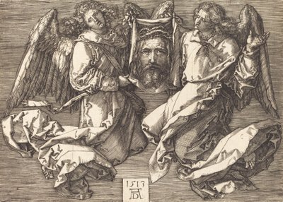Sudarium som hålls av två änglar, 1513. av Albrecht Dürer