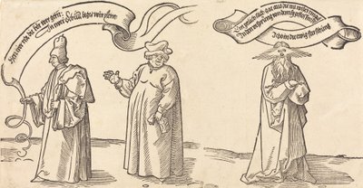 Läraren, prästen och försynen, troligen 1526. av Albrecht Dürer
