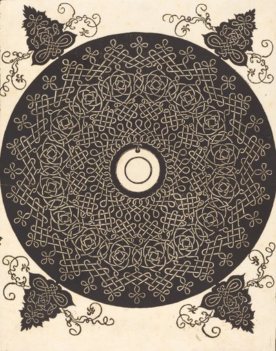 Den tredje knuten med en svart cirkel på en vit medaljong, troligen 15061507. av Albrecht Dürer