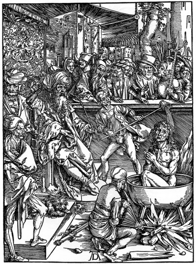 Tortyren av Johannes evangelisten, 1498, 1936 av Albrecht Dürer