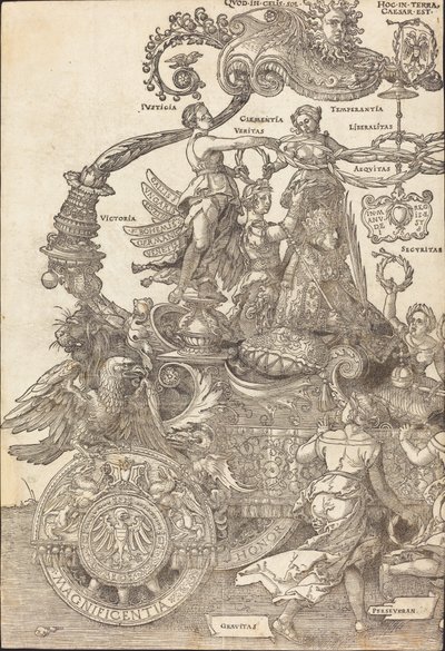 Maximilian I:s triumfvagn (Den stora triumfvagnen) [skylt 1 av 8] av Albrecht Dürer