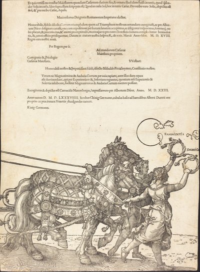 The Triumphal Chariot of Maximilian I (The Great Triumphal Car) [skylt 8 av 8] av Albrecht Dürer