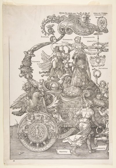 The Triumphal Chariot of Maximilian I The Great Tri..., antagligen klar ca. 1518, utgiven 1522. av Albrecht Dürer