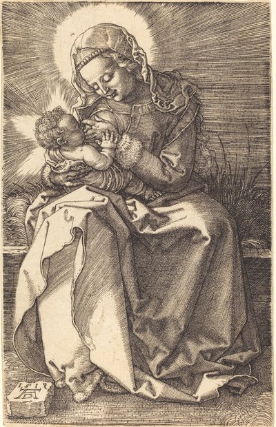 Jungfrun vårdar barnet av Albrecht Dürer