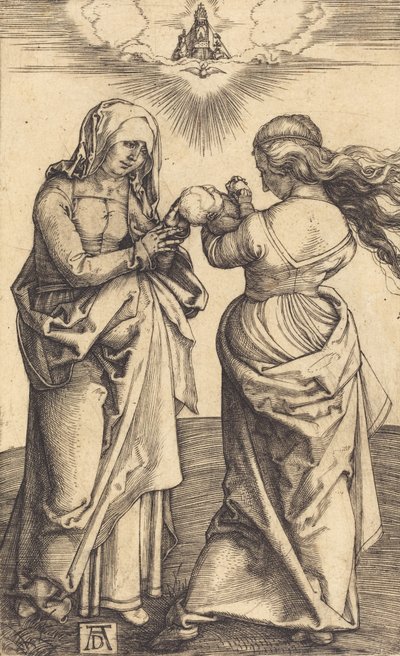 Jungfrun och barnet med Saint Anne, ca. 1500. av Albrecht Dürer