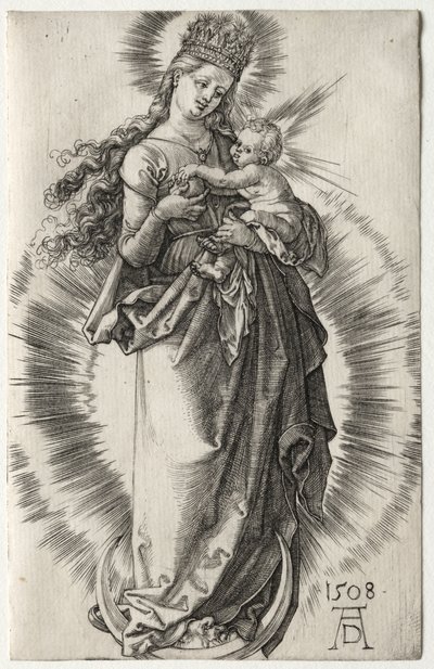 Jungfrun med en stjärnkrona av Albrecht Dürer