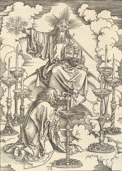 Visionen om de sju ljusstakarna, 1498. av Albrecht Dürer