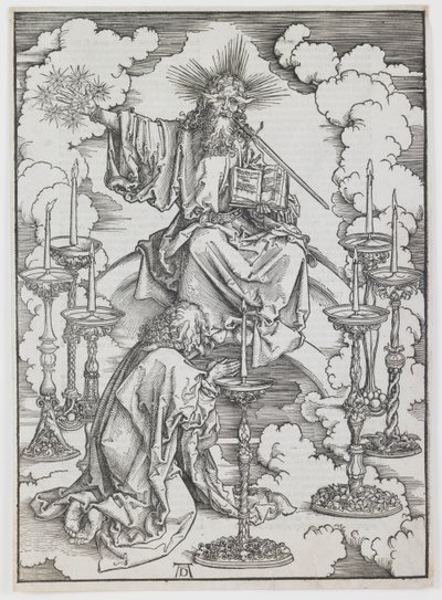 The Vision of the Seven Candlesticks, från serien "The Apocalypse" av Albrecht Dürer