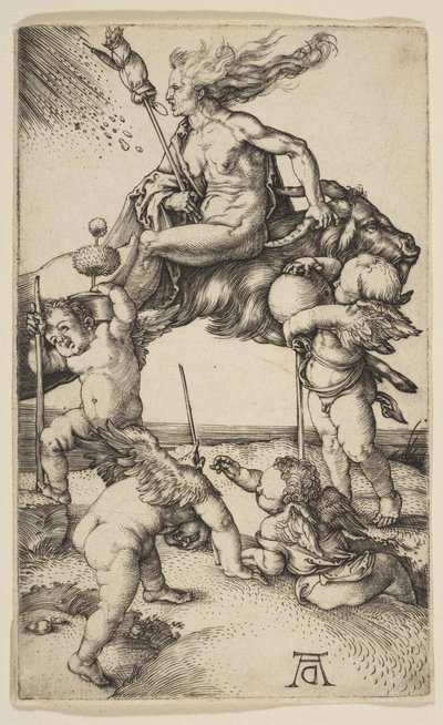 Häxan, ca. 1500. av Albrecht Dürer