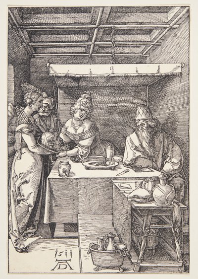 Huvudet av St. Johannes döparen förde till Herodias av Albrecht Dürer