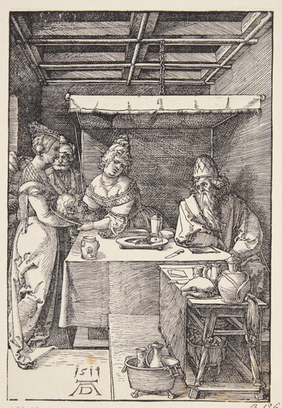 Huvudet av St. Johannes döparen förde till Herodias av Albrecht Dürer