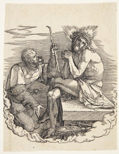 Sorgernas man hånad av en soldat av Albrecht Dürer