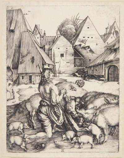 Den förlorade sonen bland svinen av Albrecht Dürer