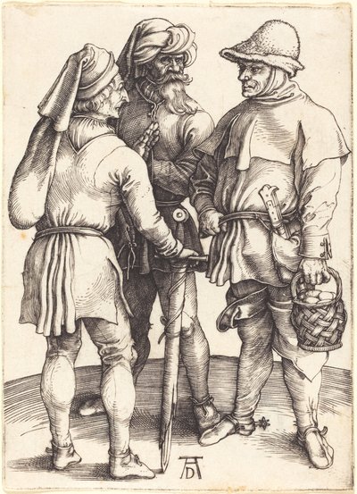 Tre bönder i samtal av Albrecht Dürer
