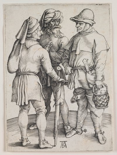 Tre bönder i samtal av Albrecht Dürer