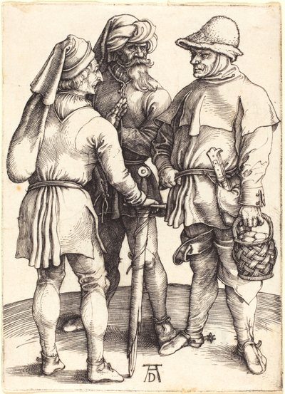 Tre bönder i konversation av Albrecht Dürer