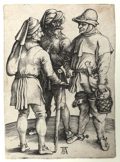 Tre bybor i samtal, c.1497 av Albrecht Dürer