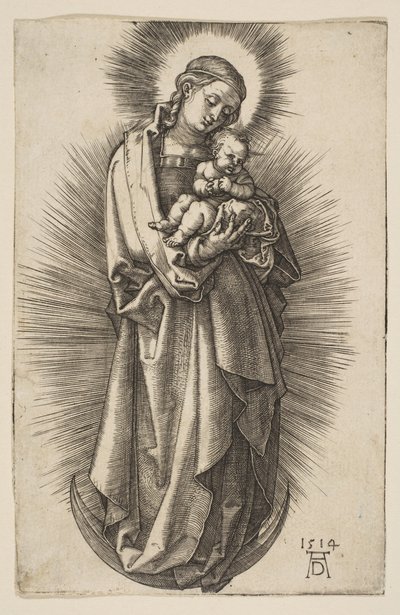 Jungfru och barn på halvmånen med ett diadem, 1514. av Albrecht Dürer