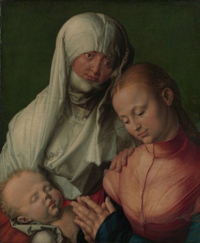 Jungfru och barn med Sankta Anna, ca 1519 (olja på lind) av Albrecht Dürer