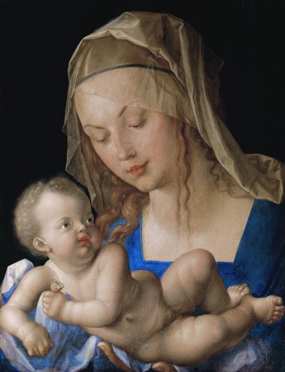 Jungfru och barn med ett päron av Albrecht Dürer