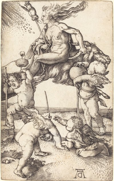 Häxa som rider på en get av Albrecht Dürer