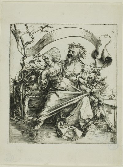 Ung kvinna attackerad av döden (The Ravisher) av Albrecht Dürer