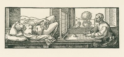 En man som ritar en liggande kvinna av Albrecht Dürer or Duerer
