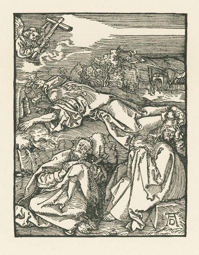 Plågorna i trädgården - Kristus på Olivberget, ca 1508-09 (träsnitt) av Albrecht Dürer or Duerer