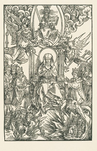 Birgitta överlämnar sina verk till kejsaren, kungarna och prinsarna av Albrecht Dürer or Duerer