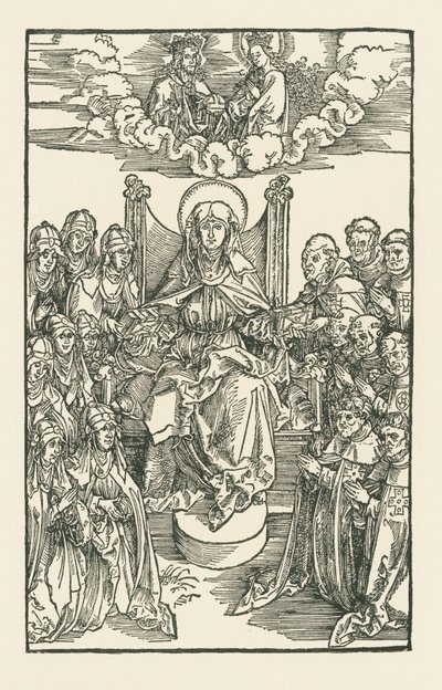 Birgitta omgiven av nunnor och munkar av Albrecht Dürer or Duerer