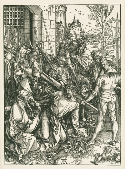 Kristus bär korset, ca 1498-99 (träsnitt) av Albrecht Dürer or Duerer