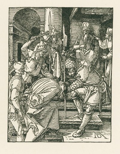 Kristus inför Hannas, ca 1508-09 (träsnitt) av Albrecht Dürer or Duerer